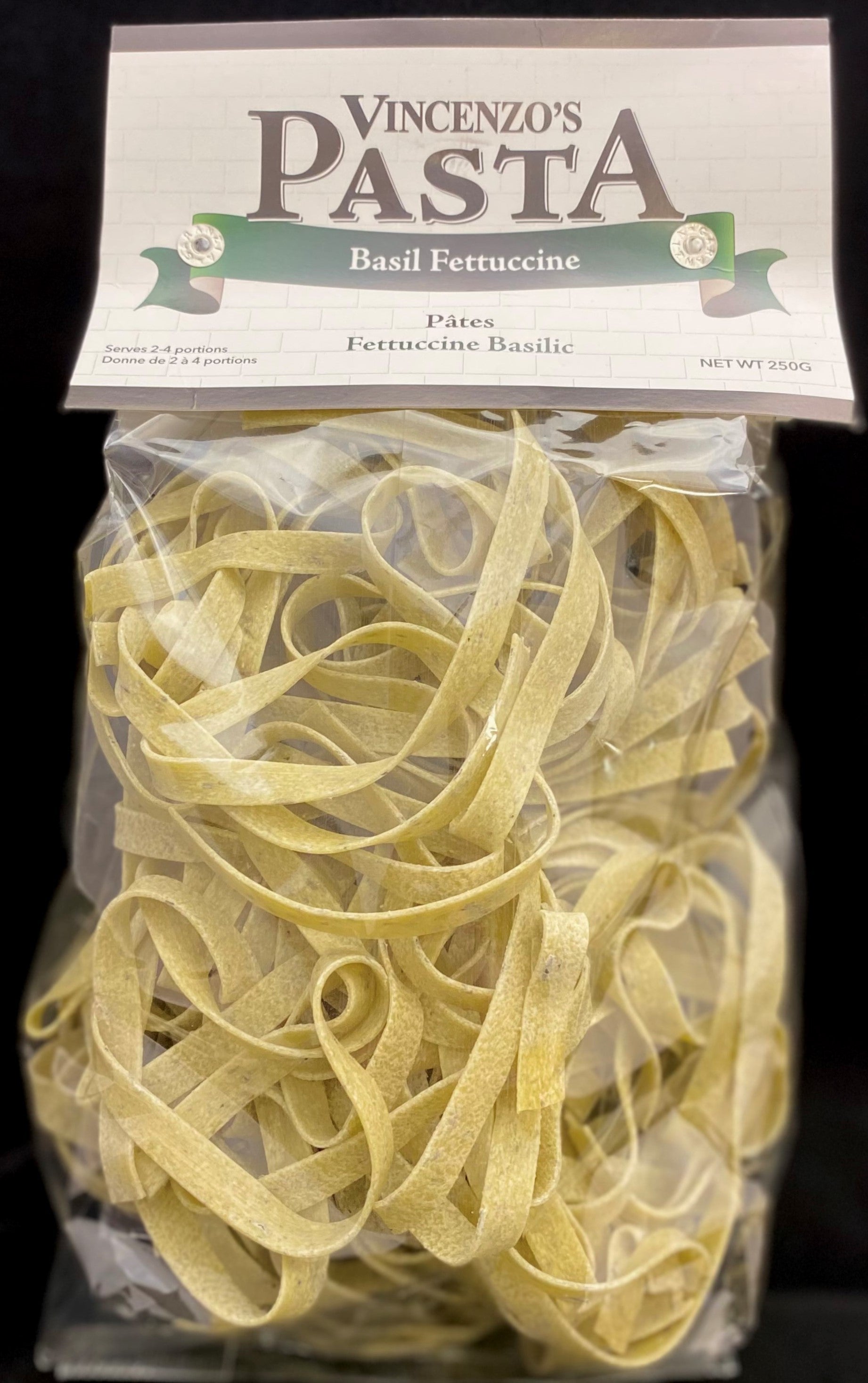 Vincenzo Pasta Basil Fettucine 10/250g