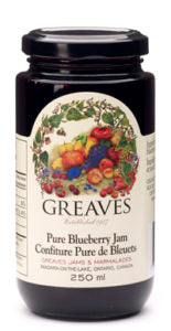 Greaves Blueberry Jam 12/250ml