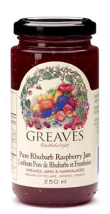 Greaves Rhubarb Raspberry Jam 12/250ml