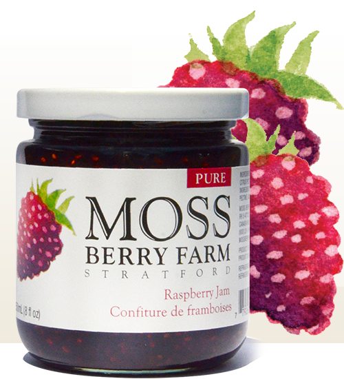 Moss Berry farm Raspberry Jam 12/250ml