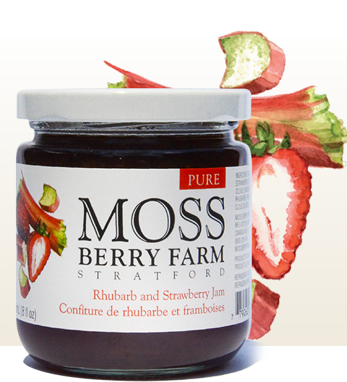 Moss Berry Farm Rhubarb Strawberry Jam 12/250ml