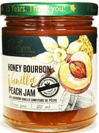 Rootham's Honey Bourbon Vanilla Peach Jam 12/250 ml