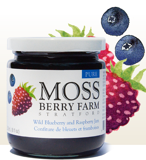 Moss Berry Farm Wild Blueberry Raspberry Jam 12/250ml